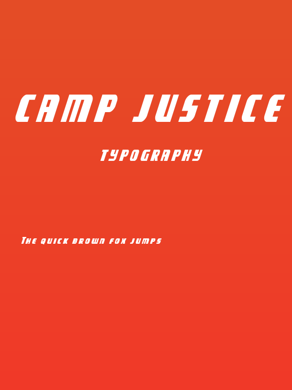 Camp Justice Title Italic Poster