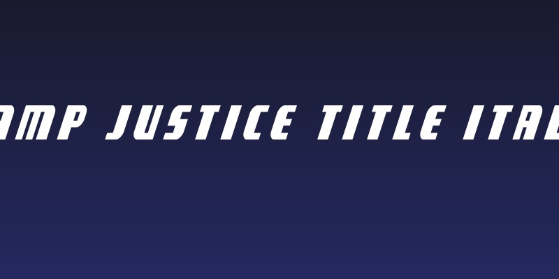 Camp Justice Title Italic Social Header