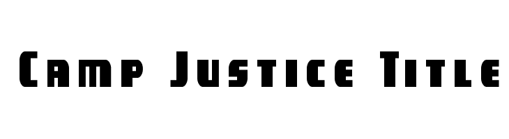 Camp Justice Title  フリーフォントのダウンロード