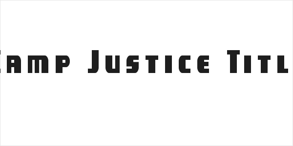 Camp Justice Title Logo