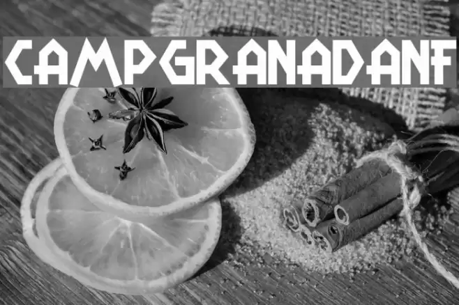 CampGranadaNF Font examples