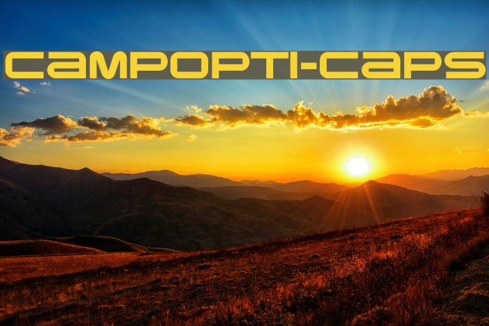 CampOpti-Caps Font examples