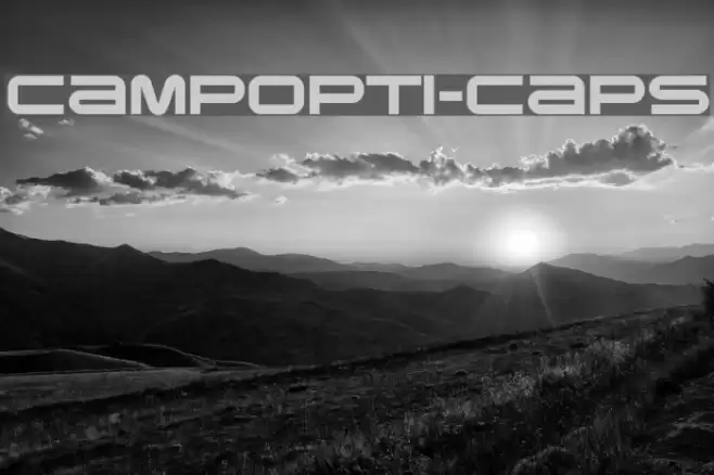 CampOpti-Caps Font examples
