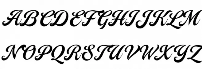Campana Script PERSONAL USE Regular 字体 大写