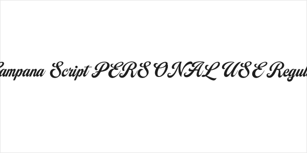 Campana Script PERSONAL USE Regular Logo