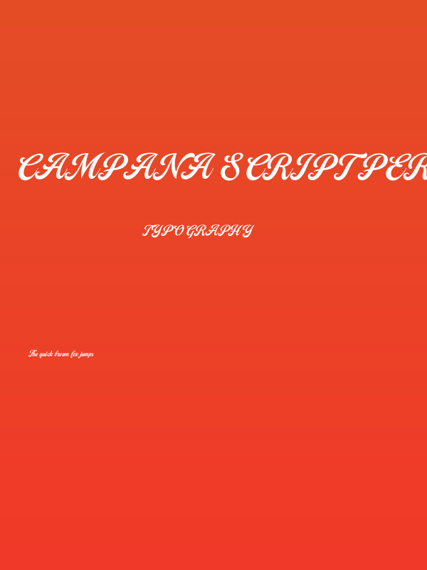 Campana Script PERSONAL USE Regular Poster