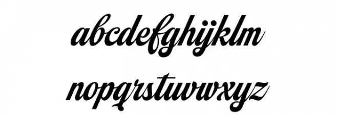 Campana Script PERSONAL USE Regular 字体 小写