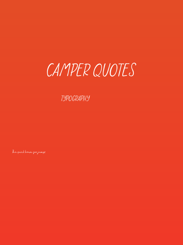 Camper Quotes Poster