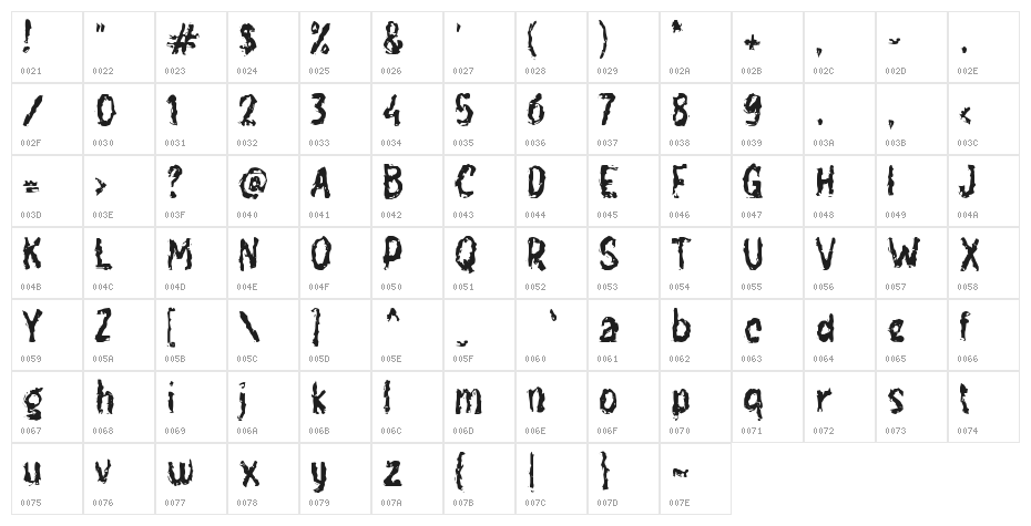 Campfire Blaze Character Map