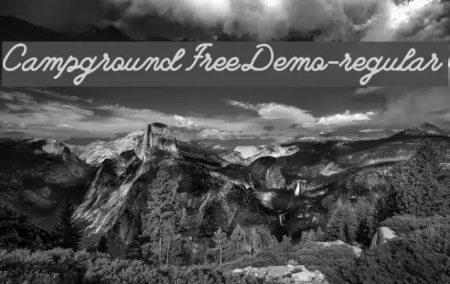 CampgroundFreeDemo-regular Font examples