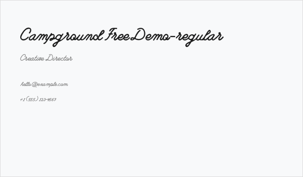 CampgroundFreeDemo-regular Business Card