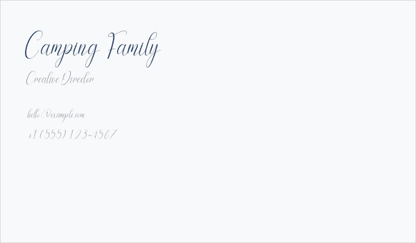 Camping Family Business Card