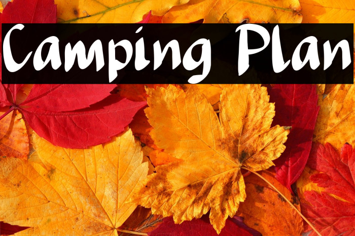 Camping Plan Example 2