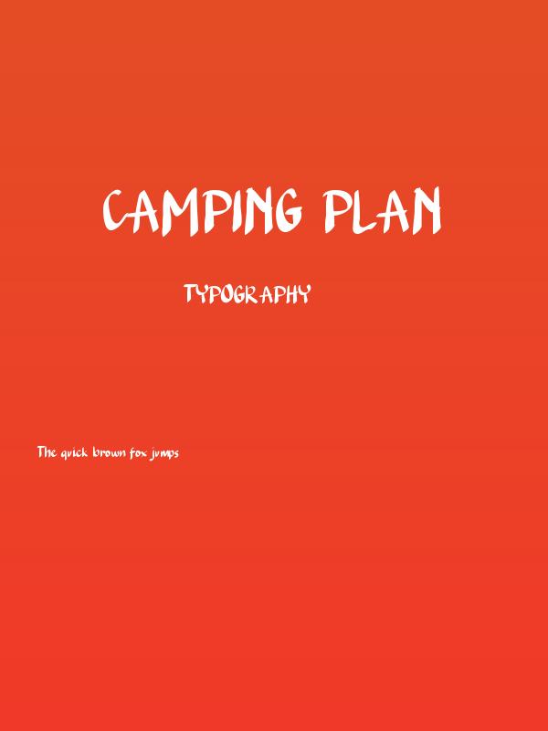 Camping Plan Poster