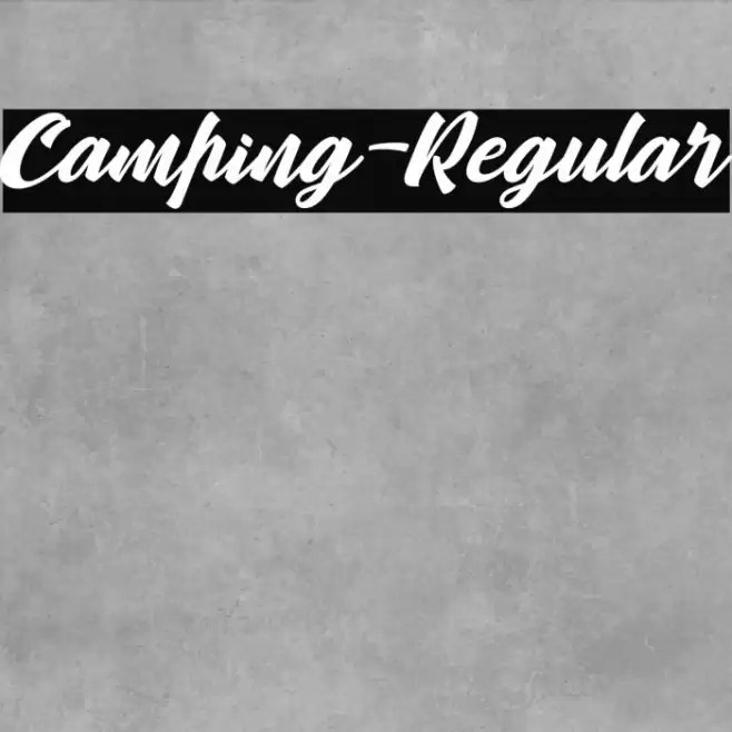Camping-Regular Font examples