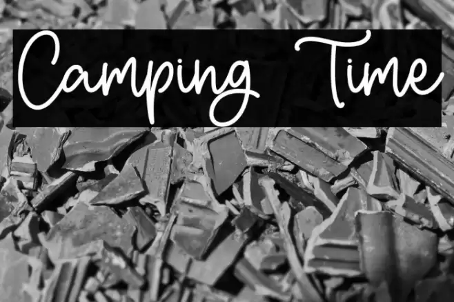 Camping Time خط examples