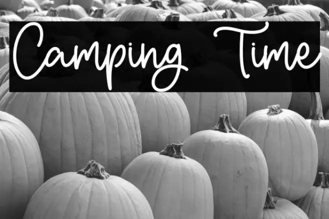 Camping Time خط examples