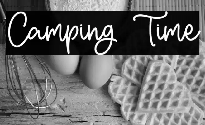 Camping Time خط examples