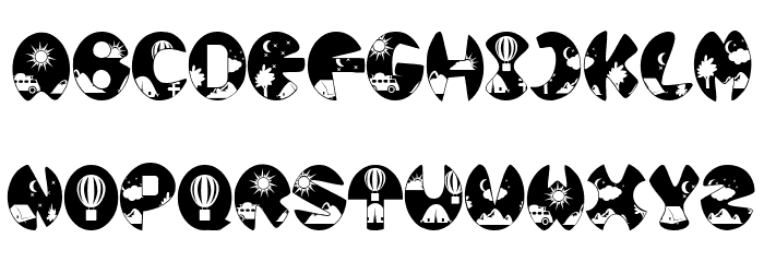 Camping Font LOWERCASE