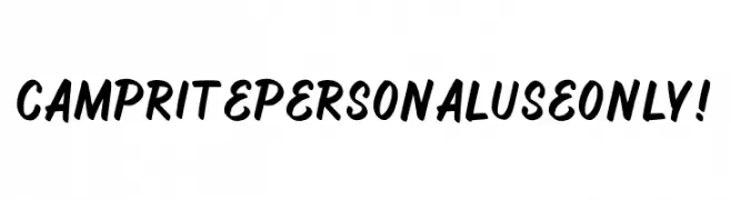 Camprite PERSONAL USE ONLY!  フリーフォントのダウンロード