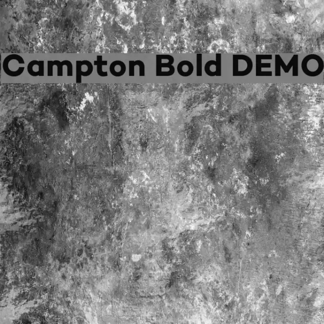 Campton Bold DEMO Font examples
