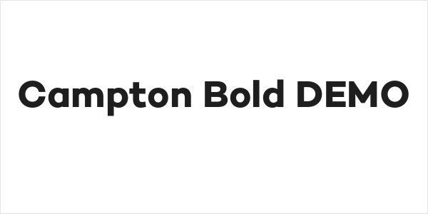 Campton Bold DEMO Logo