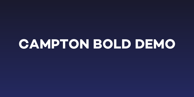 Campton Bold DEMO Social Header
