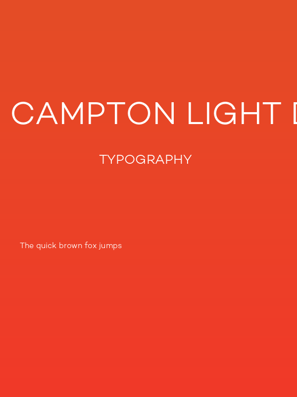 Campton Light DEMO Poster
