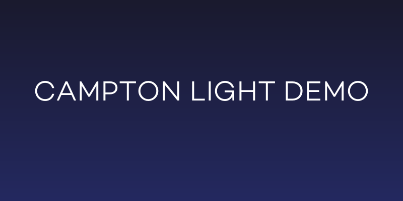 Campton Light DEMO Social Header