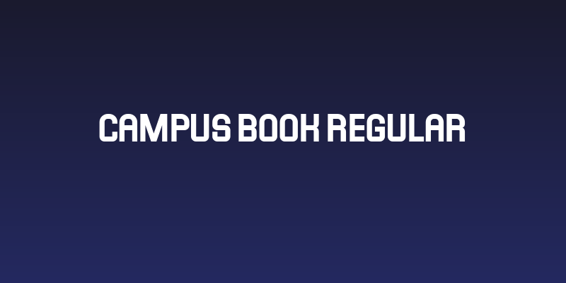 Campus Book Regular Social Header