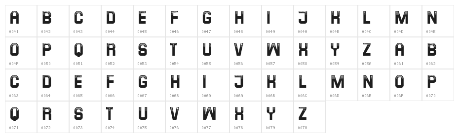 Campus Regular Character Map