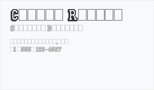 Campus Relief Business Card