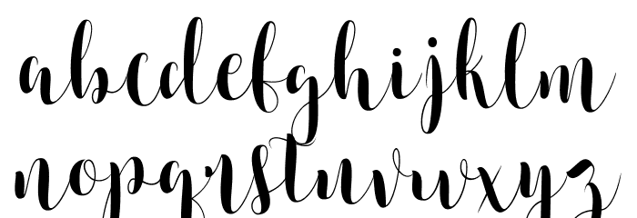 Camsia Font LOWERCASE