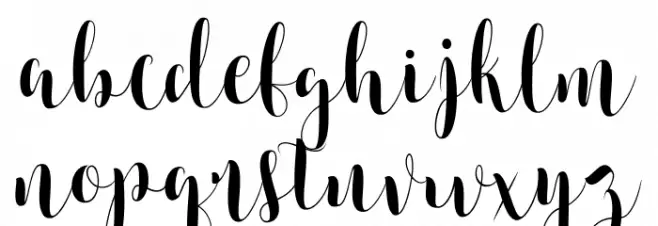 Camsia Font LOWERCASE