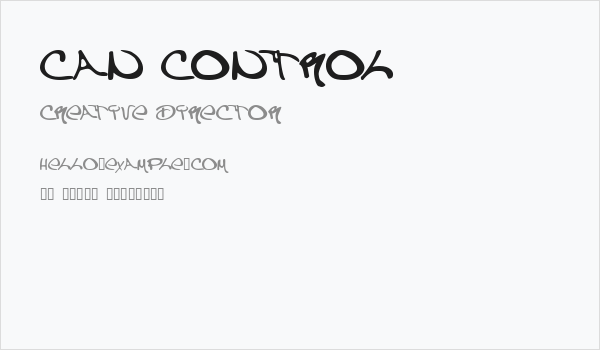 Can Control Business Card