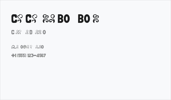 CanCan de Bois Bold Business Card