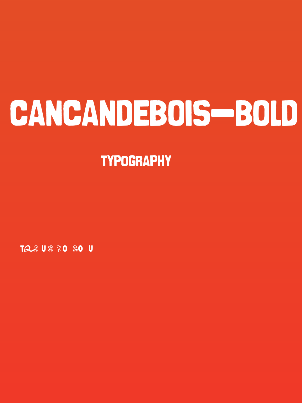 CanCandeBois-Bold Poster