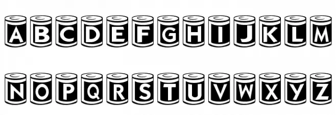 CanGoods Schriftart Groß