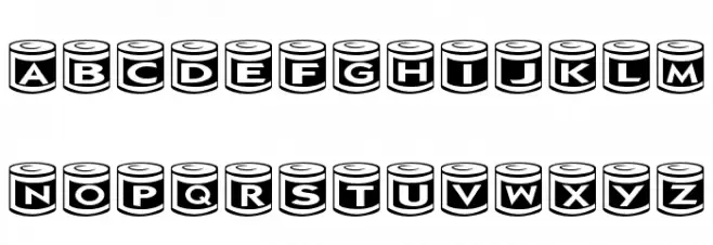 CanGoods Schriftart Kleinbuchstaben