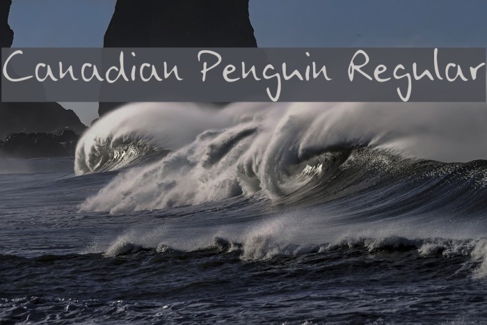 Canadian Penguin Regular Font examples