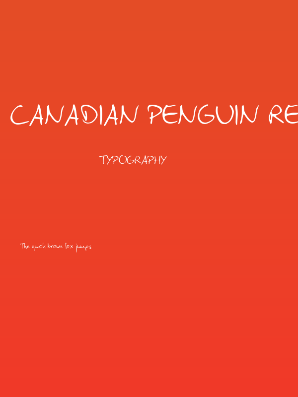Canadian Penguin Regular Poster