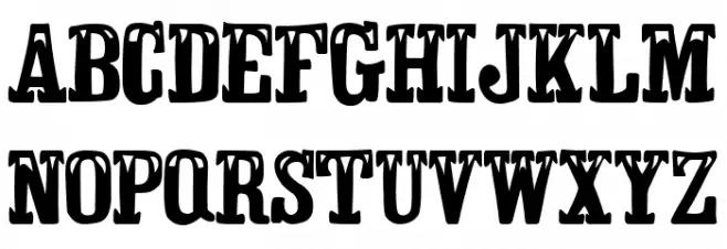 Canadian Western Schriftart Kleinbuchstaben