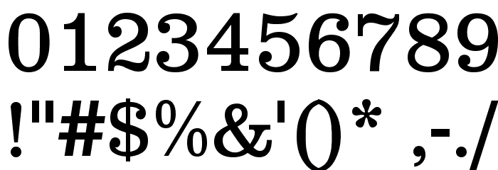 Canadian Font OTHER CHARS