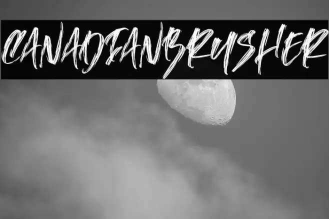 CanadianBrusher Font examples