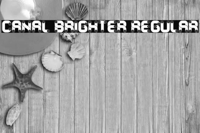 Canal Brighter Regular Caratteri examples