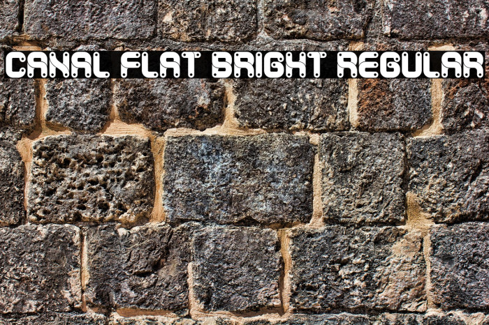 Canal Flat Bright Regular Font examples
