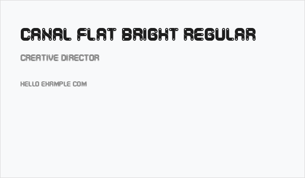Canal Flat Bright Regular Business Card