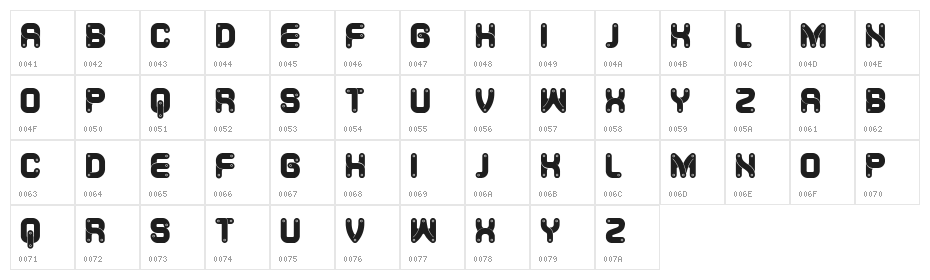 Canal Flat Regular Character Map