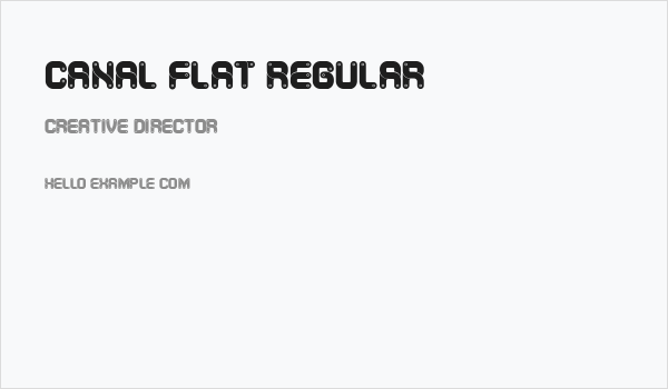 Canal Flat Regular Business Card