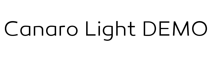 Canaro шрифт. Light demo